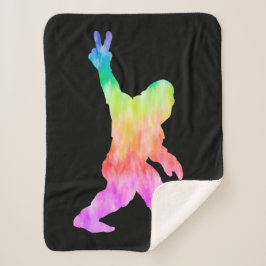 Peace Liebe Bigfoot Sherpadecke