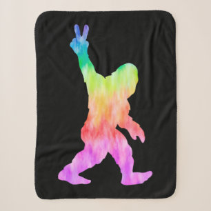 Peace Liebe Bigfoot Sherpadecke
