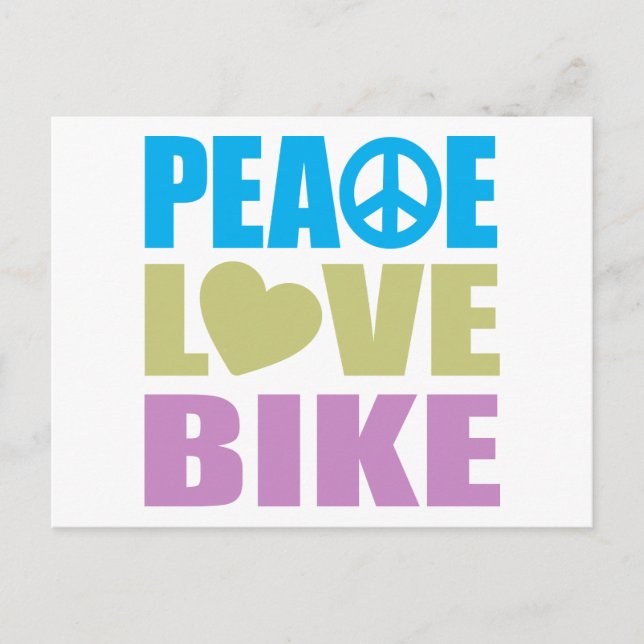 Peace Liebe Bike Postkarte (Vorderseite)