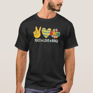 Peace Liebe Bingo Bingo Spiel Männer Frauen Spiele T-Shirt