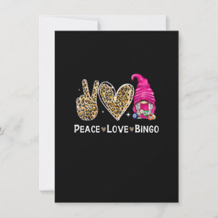 Peace Liebe Bingo Funny Bingo Lover Lucky Bingo Gn Einladung
