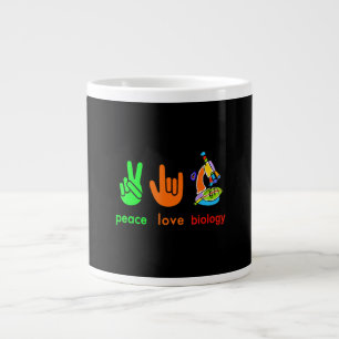 Peace Liebe Biology Microscope Maler Science Tee Jumbo-Tasse