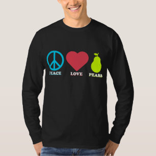 Peace Liebe Birnen Funny Pear Frucht T-Shirt