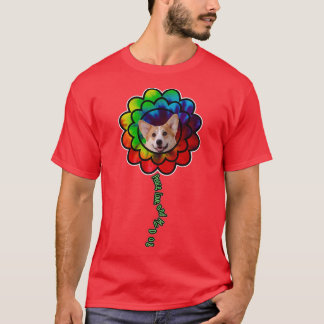 Peace Liebe Blume Dog Pembroke Welsh Corgi1020 T-Shirt