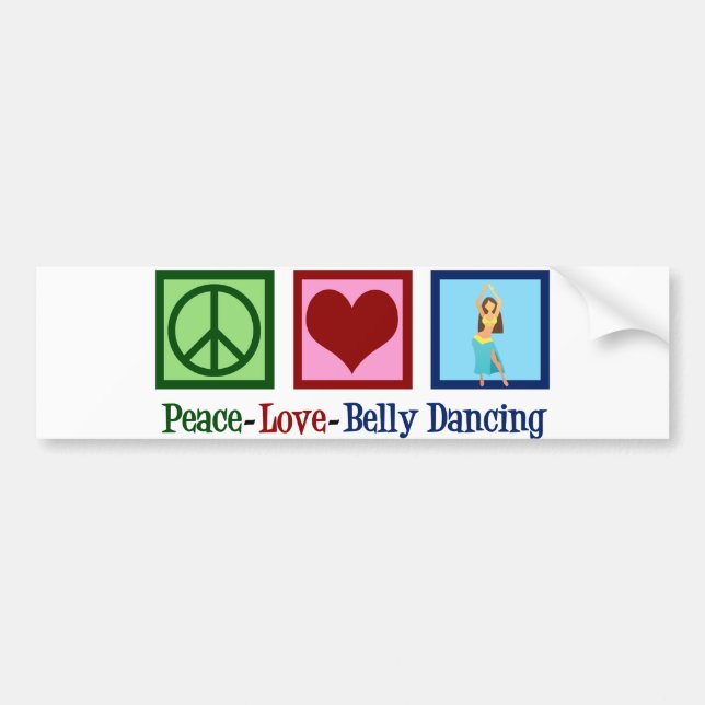 Peace Liebe Bly Tancing Autoaufkleber (Vorne)