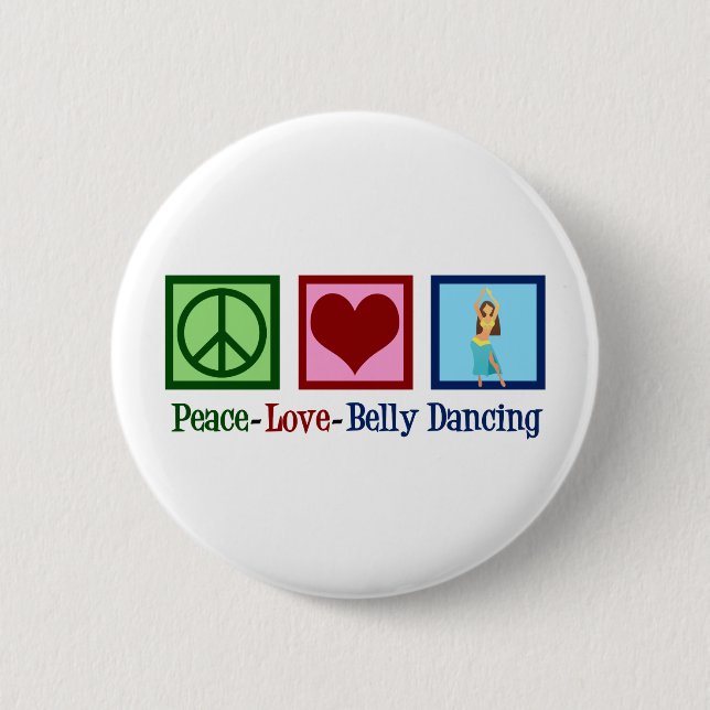 Peace Liebe Bly Tancing Button (Vorderseite)