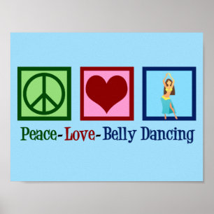 Peace Liebe Bly Tancing Poster