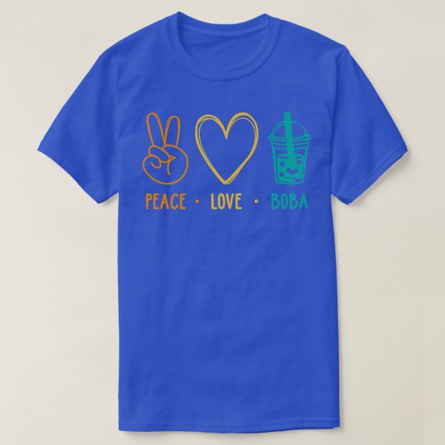 Peace Liebe Boba Graphic Tee Lover Tea Drinker Bub (Design vorne)