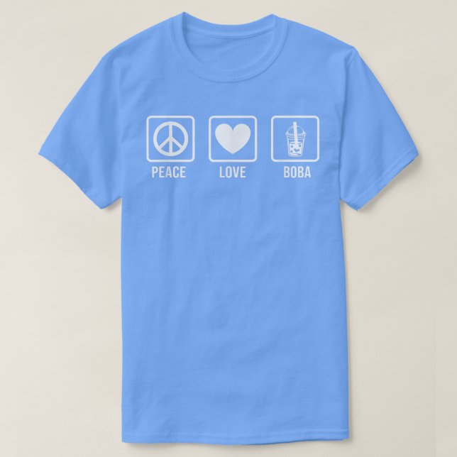 Peace Liebe Boba Graphic Tee Lover Tea Drinker Bub (Design vorne)