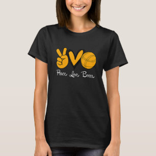 Peace Liebe Bocce Ball Bocce Vater Sportteam Fans T-Shirt