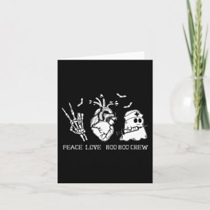 Peace Liebe Boo Boo Crew Lazy Halloween Kostüm Nur Karte