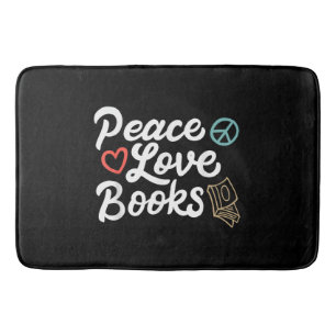 Peace Liebe Books Geeky & Niedlich Reading Badematte