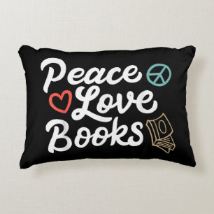 Peace Liebe Books Geeky & Niedlich Reading Dekokissen
