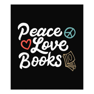 Peace Liebe Books Geeky & Niedlich Reading Fotodruck