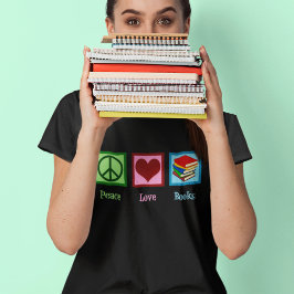 Peace Liebe Books Niedlich Librarian T-Shirt