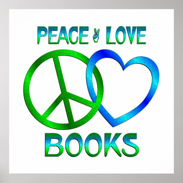 Peace Liebe BOOKS Poster (Vorne)