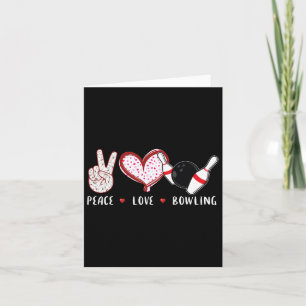 Peace Liebe Bowling Bowler League Team gibt Männer Karte