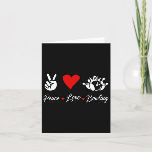 Peace Liebe Bowling Funny Bowling Bowlers Spare Bo Karte