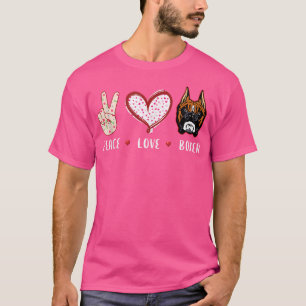 Peace Liebe Boxer Geschenk für Männer Frauen Kinde T-Shirt
