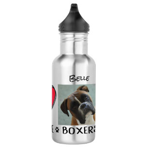 Peace Liebe Boxers Dog Lovers Edelstahlflasche