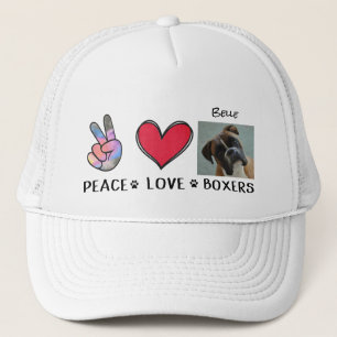 Peace Liebe Boxers Dog Lovers Truckerkappe