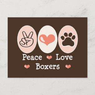 Peace Liebe Boxers Postcard Postkarte