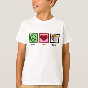 Peace Liebe bucht Niedliche Buchwürmer Kinder T-Shirt