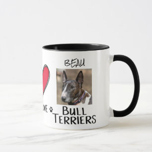 Peace Liebe Bull Terriers Dog Liebt Tasse