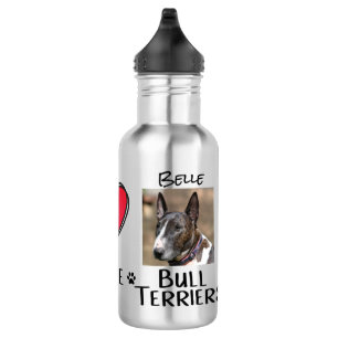 Peace Liebe Bull Terriers Dovers Lovers Edelstahlflasche
