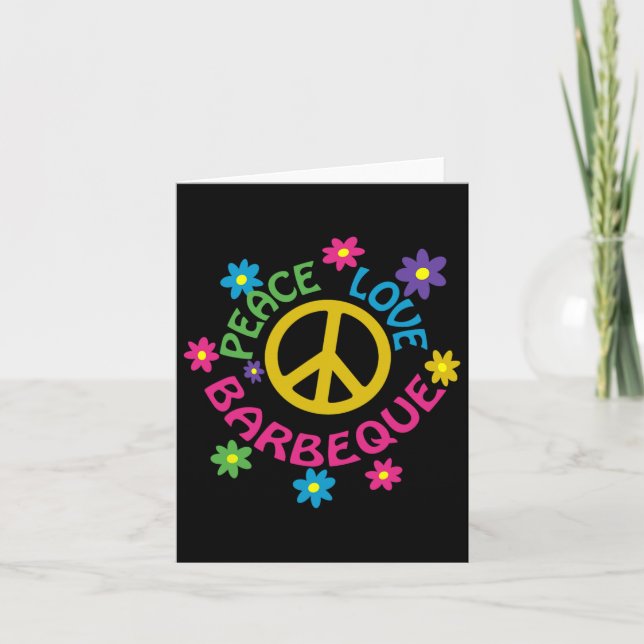 Peace Liebe Byrbeque - Byrbecue Karte (Vorderseite)