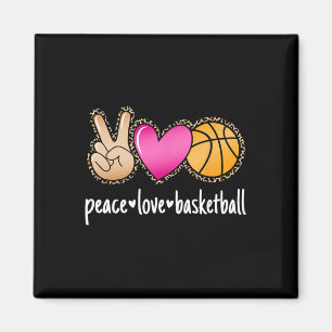 Peace Liebe Bysketbyll Leopard Print Girls - Fraue Magnet