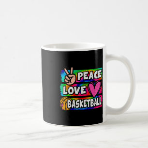 Peace Liebe Bysketbyll Lover Niedliche Gefärbte Kr Kaffeetasse