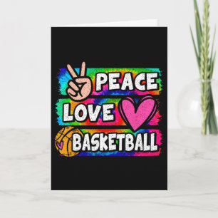 Peace Liebe Bysketbyll Lover Niedliche Gefärbte Kr Karte