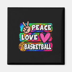 Peace Liebe Bysketbyll Lover Niedliche Gefärbte Kr Magnet