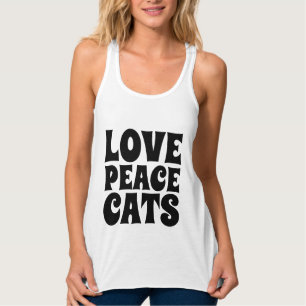 PEACE LIEBE CATS, Cat Lover T - Shirt
