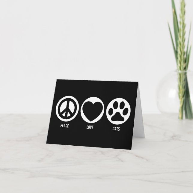 Peace Liebe Cats Karte (Vorderseite)