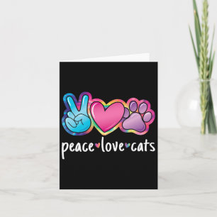 Peace Liebe Cats Niedlich Katzenkätzchen Lover Paw Karte