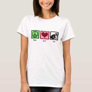 Peace Liebe Cats Niedliche Frauen T-Shirt