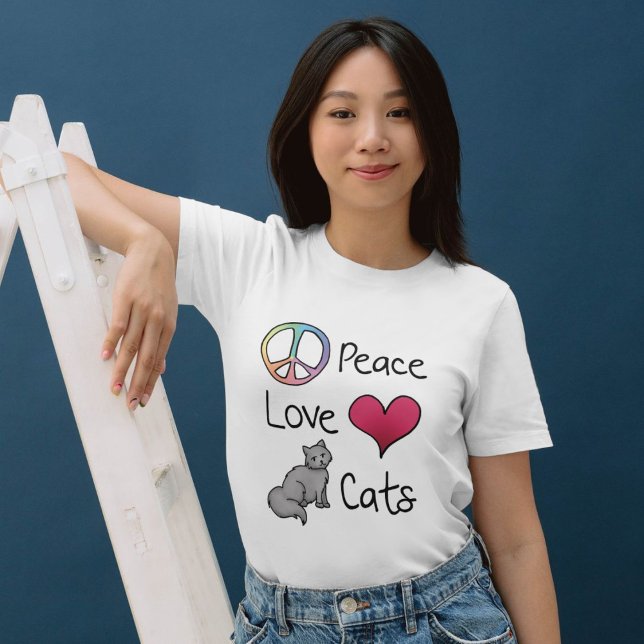 Peace Liebe Cats T-Shirt (Von Creator hochgeladen)
