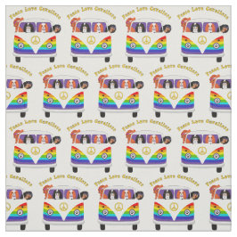 Peace Liebe Cavaliers King Charles Spaniel Fabric Stoff