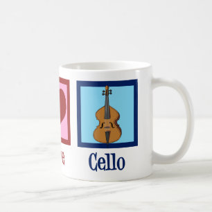 Peace Liebe Cello Niedlich Cellist Kaffeetasse