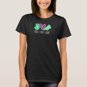 Peace Liebe Cheer Cheerleader Teen Girls Cheerlead T-Shirt