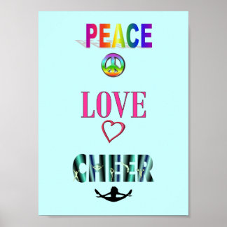 PEACE LIEBE CHEER POSTER