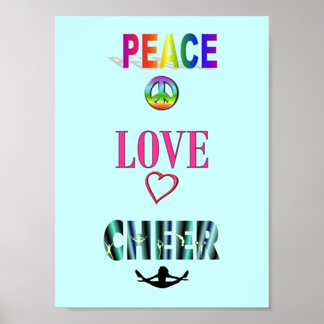 PEACE LIEBE CHEER POSTER (Vorne)