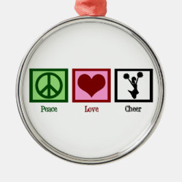 Peace Liebe Cheerleader Ornament Aus Metall