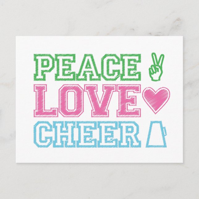 Peace.Liebe.cheon Postkarte (Vorderseite)
