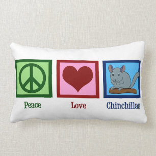 Peace Liebe Chinchillas Lendenkissen
