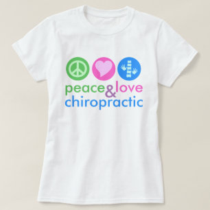 Peace Liebe & Chiropractic Custom Gefärbte Krawat T-Shirt