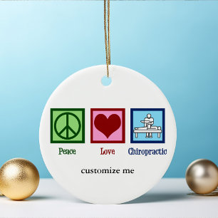 Peace Liebe Chiropraktische Niedliche Chiropraktik Keramik Ornament