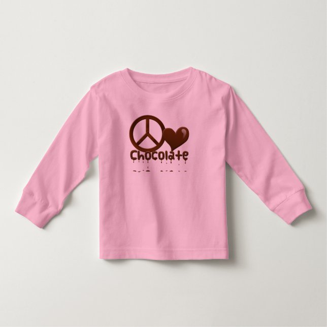 Peace Liebe Chocolate Baby T-shirt (Vorderseite)